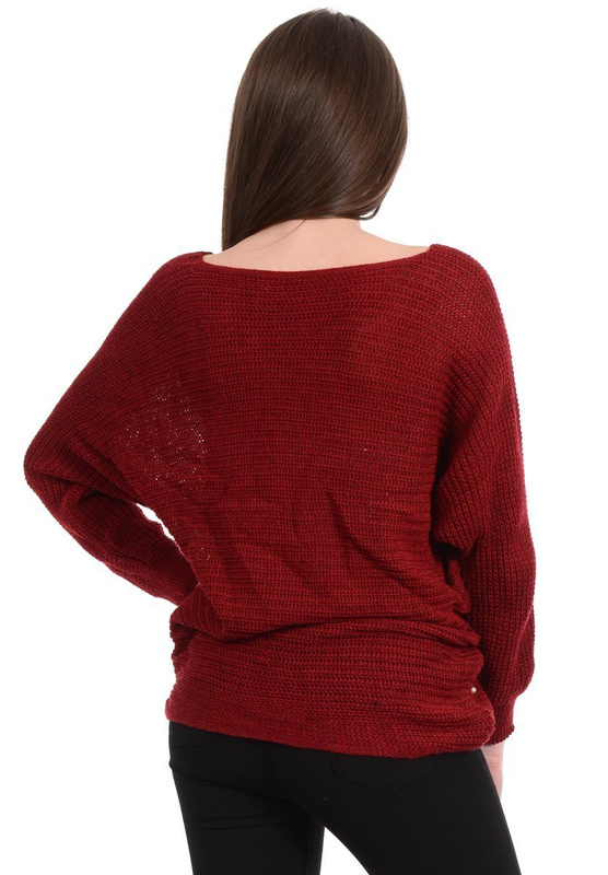 Damski Sweter Bordowy
