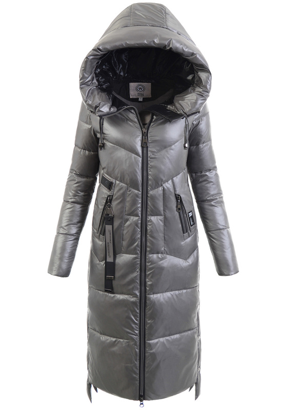 Damska Kurtka Ortalionowa Długa Narcyza Grafitowa