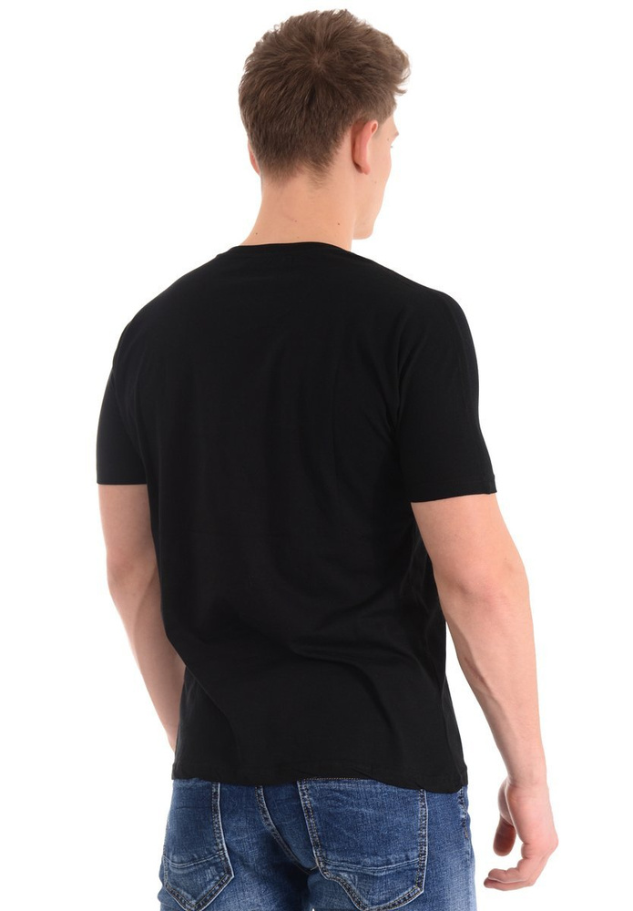 Męska Koszulka T-Shirt Nadruk Czarna