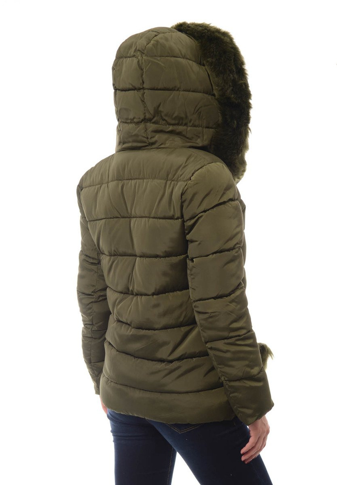 Damska Zimowa Kurtka Ortalionowa Zielona