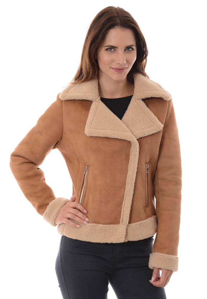 Damska Kurtka Kożuszek Zimowy Eleonora Brązowy