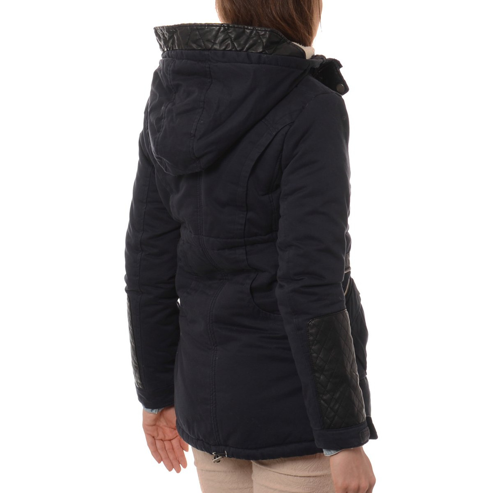 Damska Zimowa Parka Kurtka Granatowa (591)