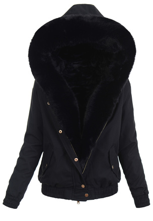 Damska Kurtka Parka Zimowa Alessia Czarna