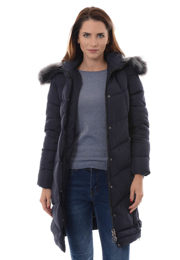 Damska Zimowa Kurtka Ortalionowa Miriam Granatowa