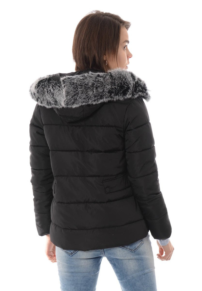 Damska Zimowa Kurtka Ortalionowa Czarna