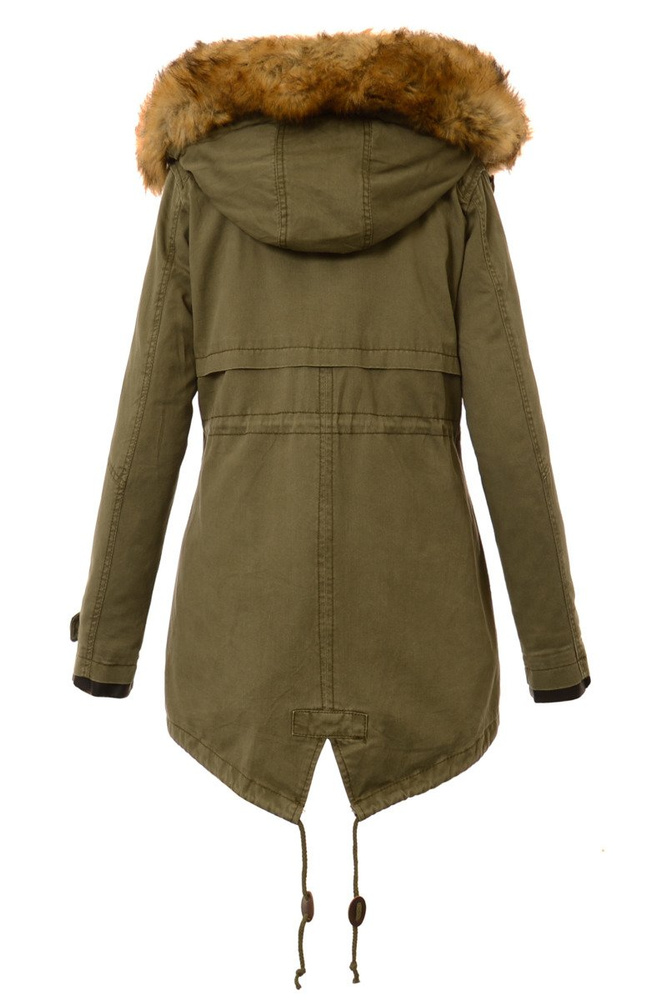 Damska Parka Kurtka Wiosenno Zimowa 2w1 Zielona