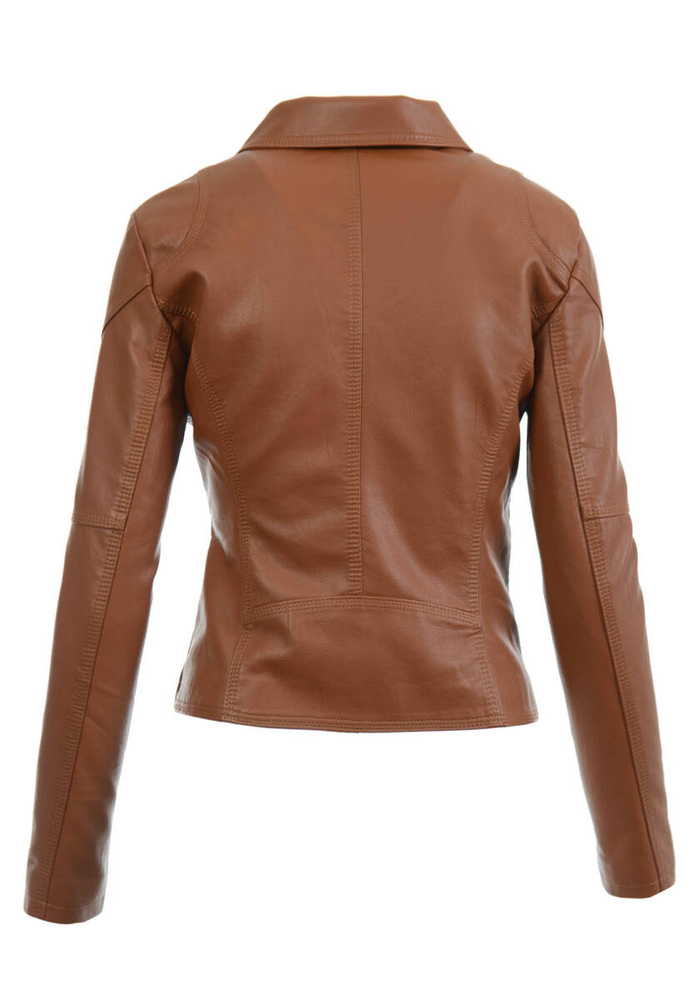 Damska Kurtka Ramoneska Zoya Ceglana