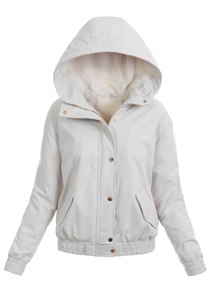 Damska Kurtka Parka Zimowa Alessia Ecru