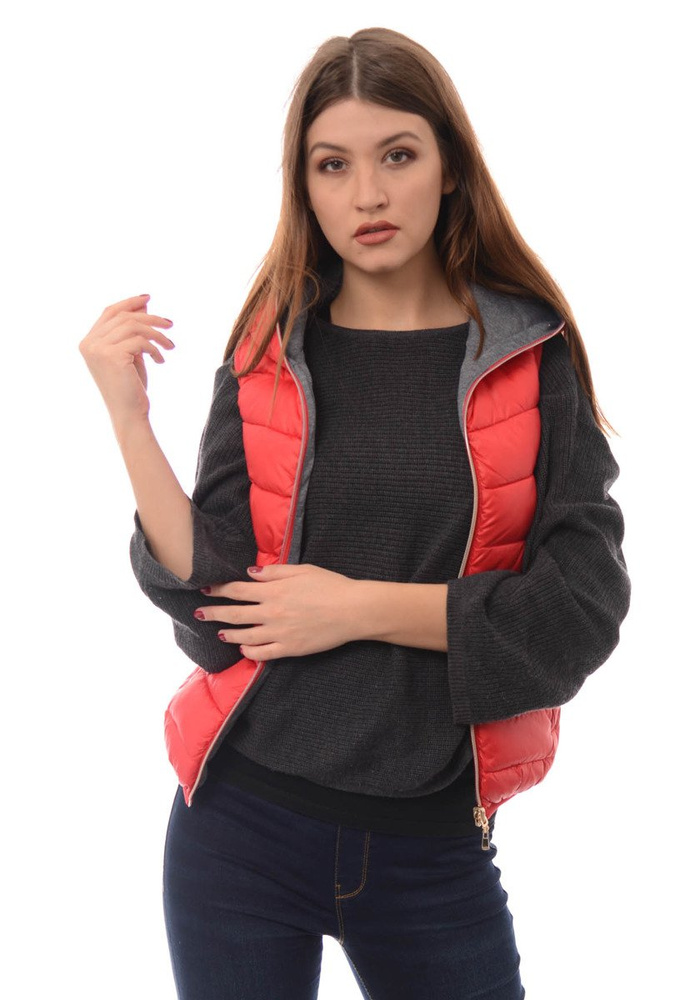 Damska Kamizelka Bezrękawnik Ines Czerwony