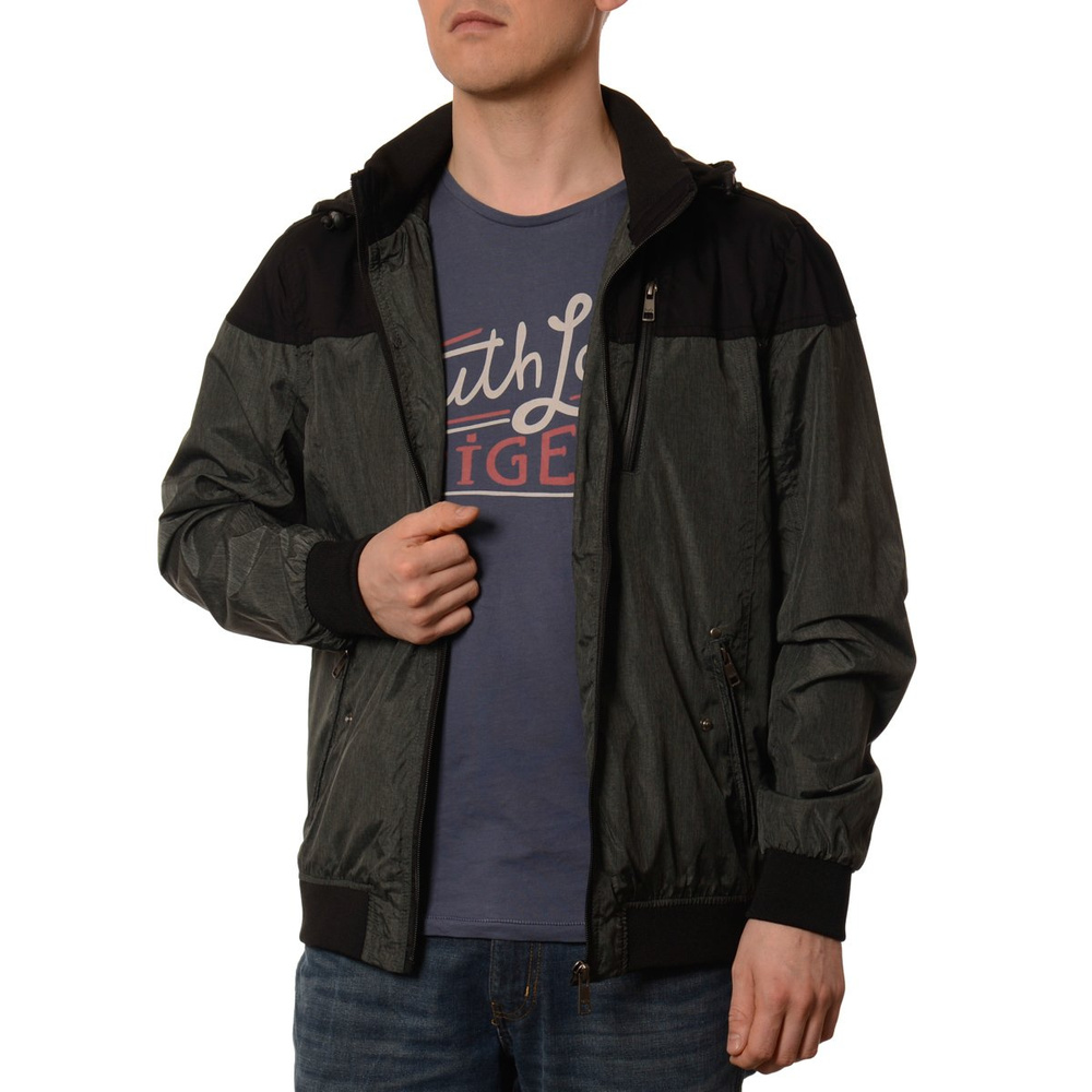 Męska Kurtka Wiosenna - Jesienna Wiatrówka Oscar Czarna