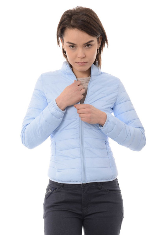 Damska Jesienna Wiosenna Kurtka Ortalionowa Błękitna