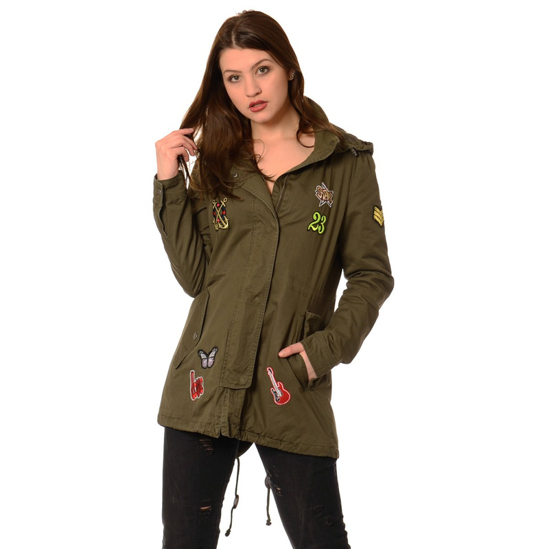 Kurtka Parka Wiosenna - Jesienna Zielona
