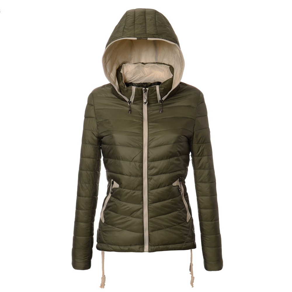Kurtka Wiosenna - Jesienna Damska Ortalionowa Monica Zielona