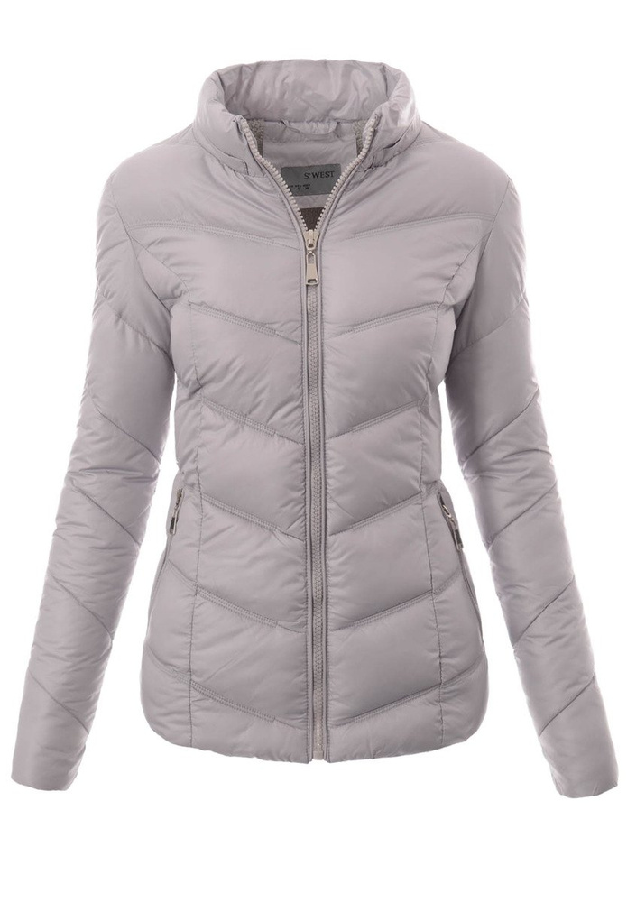 Damska Zimowa Kurtka Ortalionowa Szara