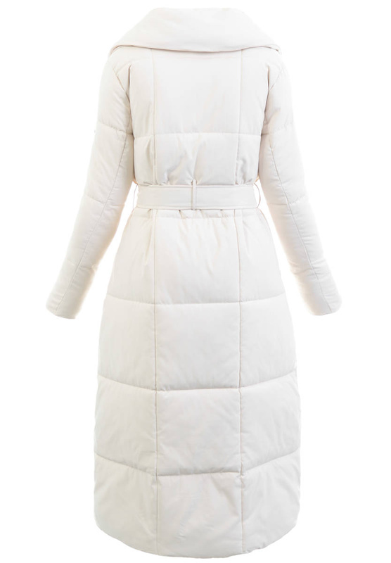 Damska Kurtka Ortalionowa Długa Monika Kremowa