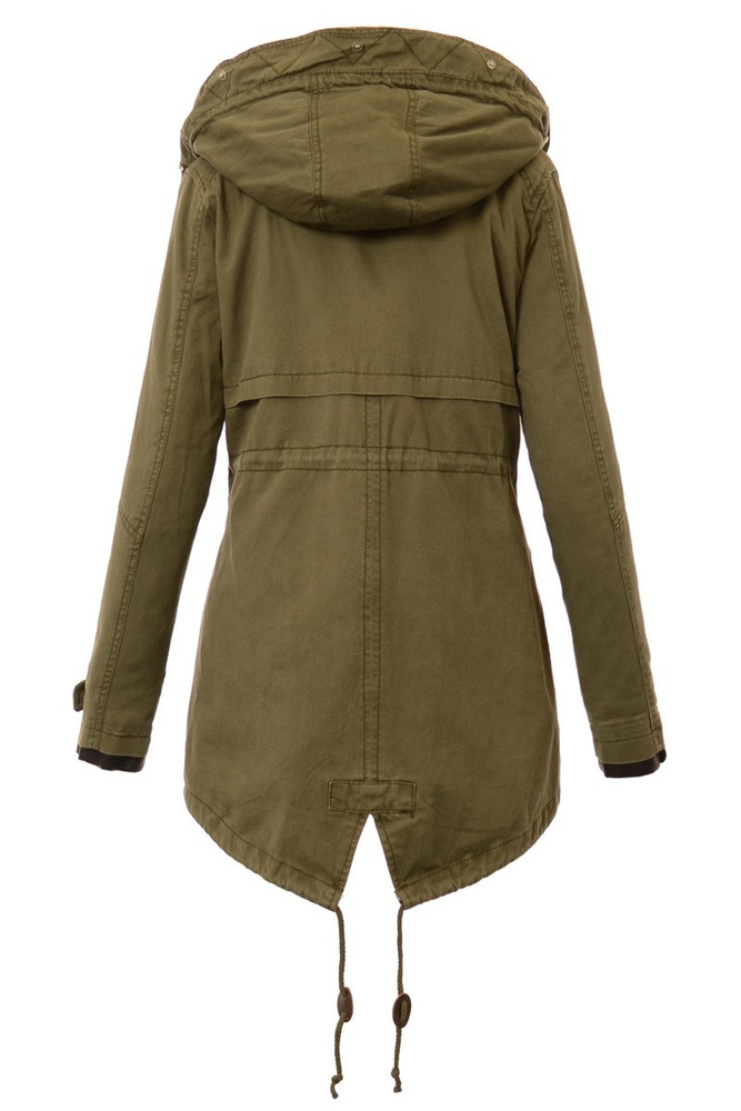 Damska Parka Kurtka Wiosenno Zimowa 2w1 Zielona