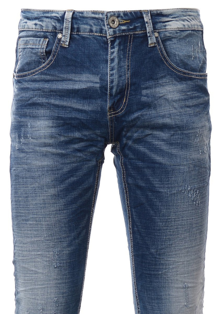 Męskie Spodnie Jeansowe Granatowe