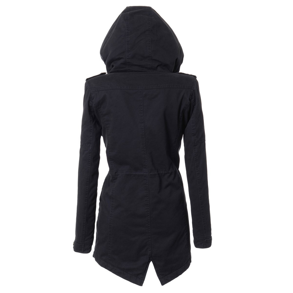 Damska Zimowa Parka Granatowa