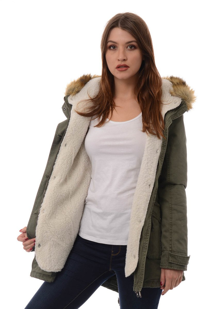 Damska Parka Kurtka Wiosenno Zimowa 2w1 Benita Zielona