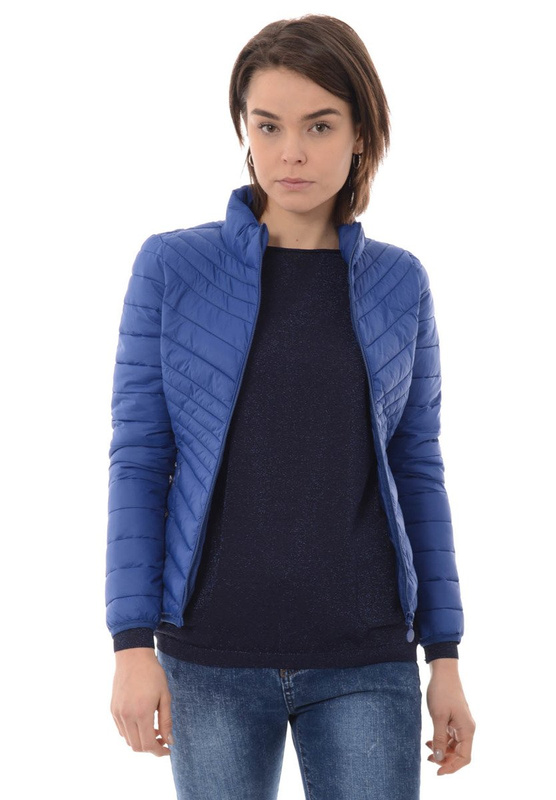 Damska Wiosenna Kurtka Niebieska