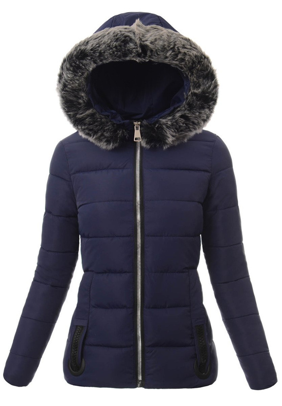 Damska Zimowa Kurtka Ortalionowa Granatowa