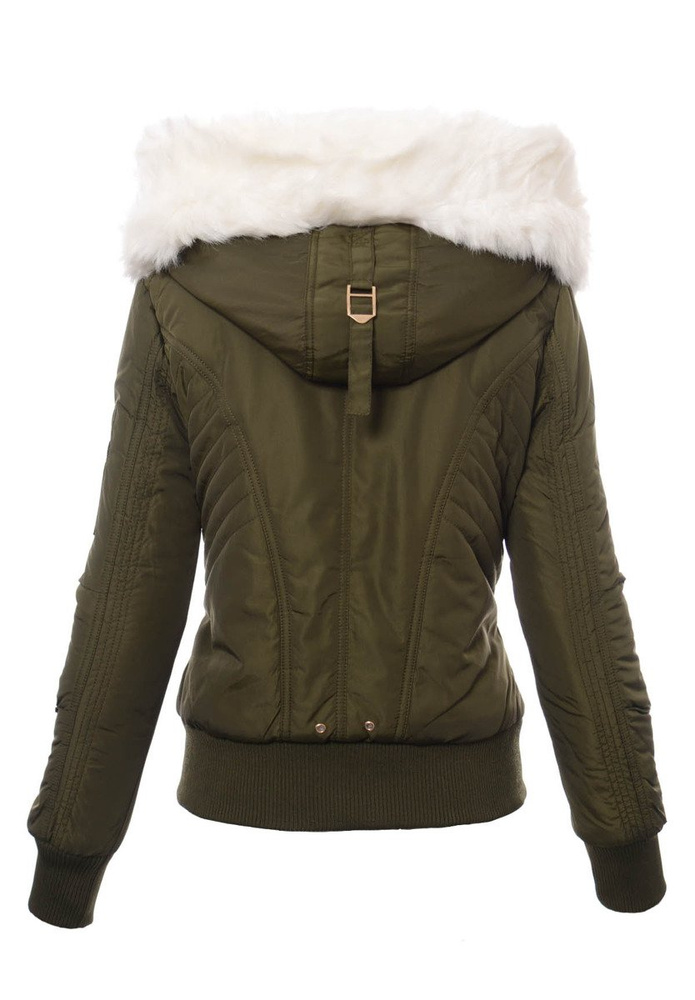 Damska Zimowa Kurtka Bomberka Beata Zielona