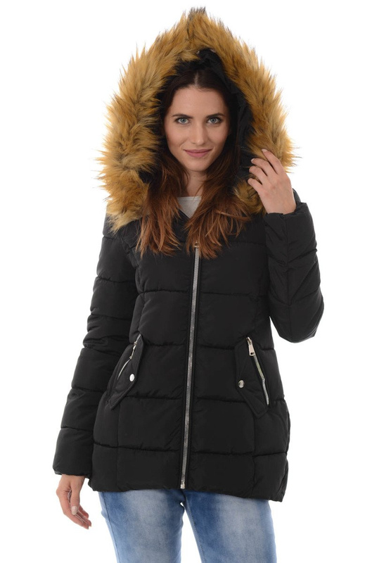 Damska Zimowa Kurtka Ortalionowa Czarna