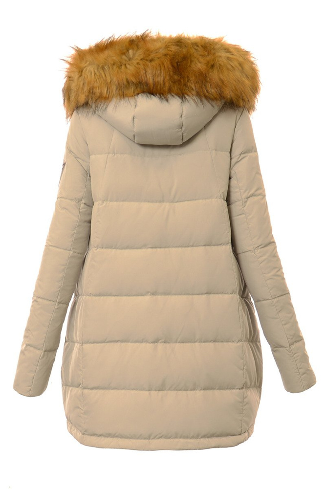 Puchowa Damska Kurtka Zimowa Ginny Szaro Pistacjowa