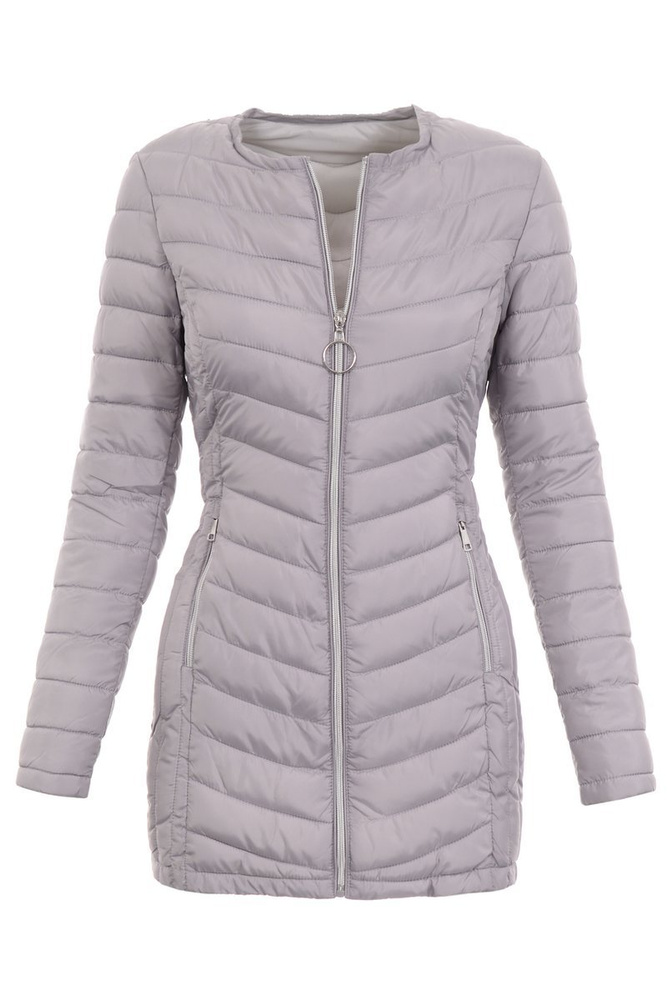 Damska Wiosenna Kurtka Jagoda Szara