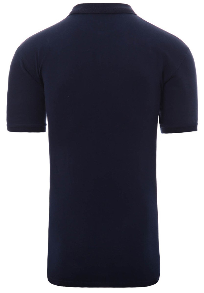 Męska Koszulka Polo Gładka Granatowa