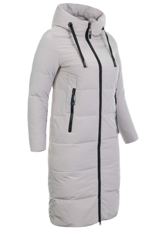 Damska Kurtka Pikowana Długa Ariada Beżowa