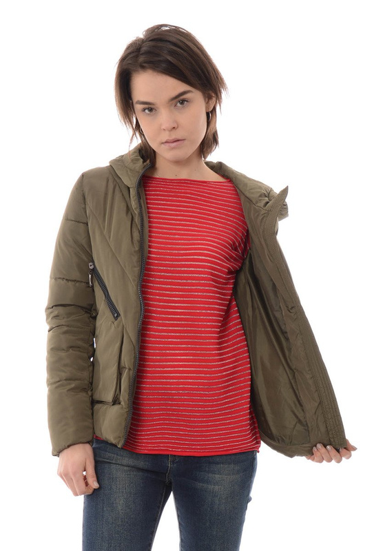  Damska Zimowa Kurtka Ortalionowa Ludmiła Zielona