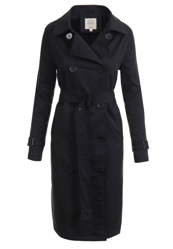 Damska Wiosenna Kurtka Płaszcz Parka Nancy Czarna