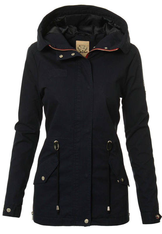 Damska Kurtka Parka Wiosenna Nataly Granatowa