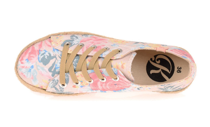 644 Trampki Creepersy Espadryle Kylie Kwieciste