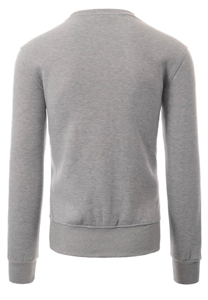 Męska Bluza Bez Kaptura Szara