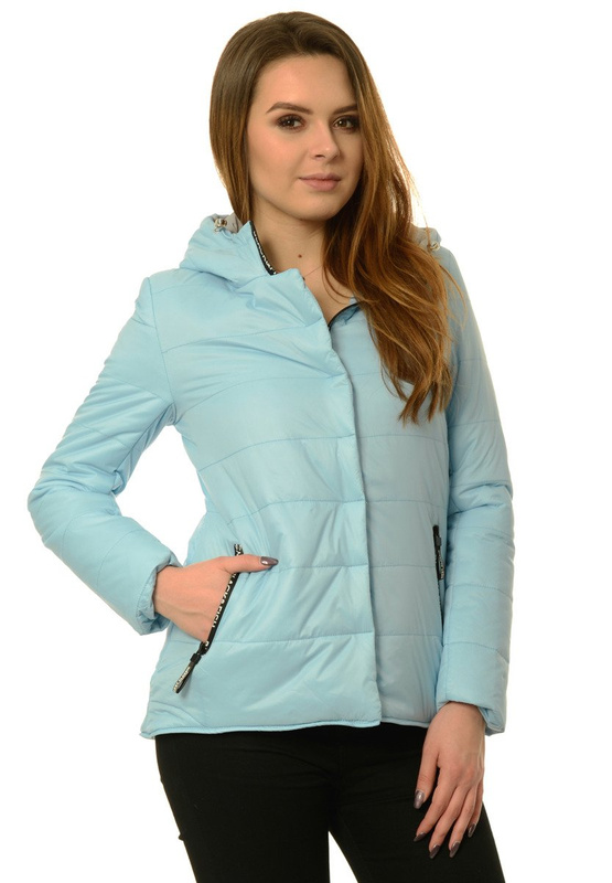 Damska Jesienna Wiosenna Kurtka Paula Błękitna