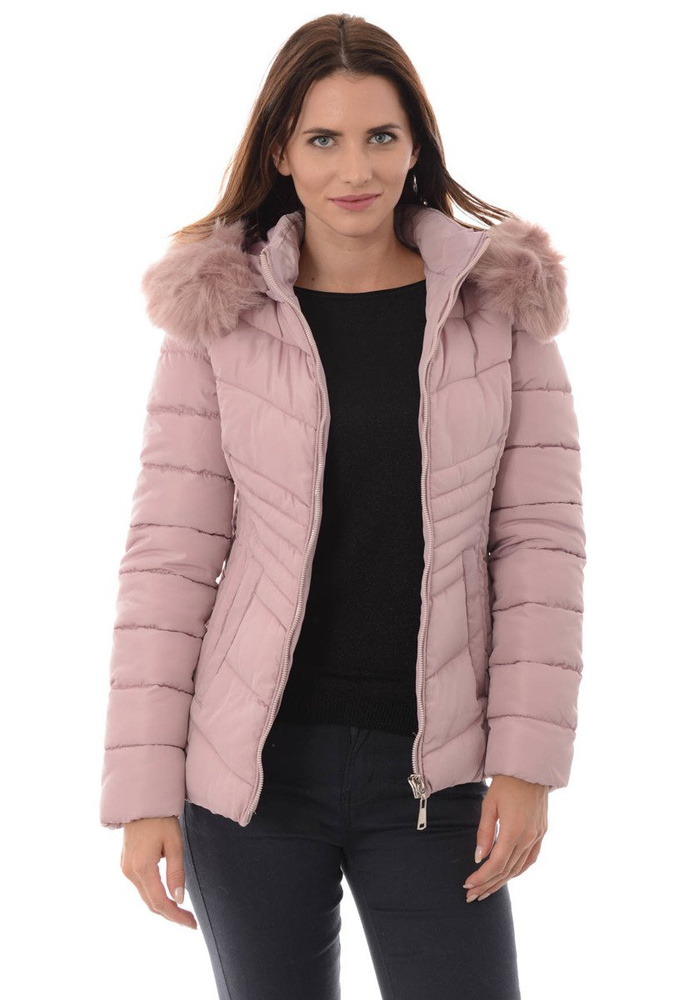 Damska Zimowa Kurtka Ortalionowa Różowa