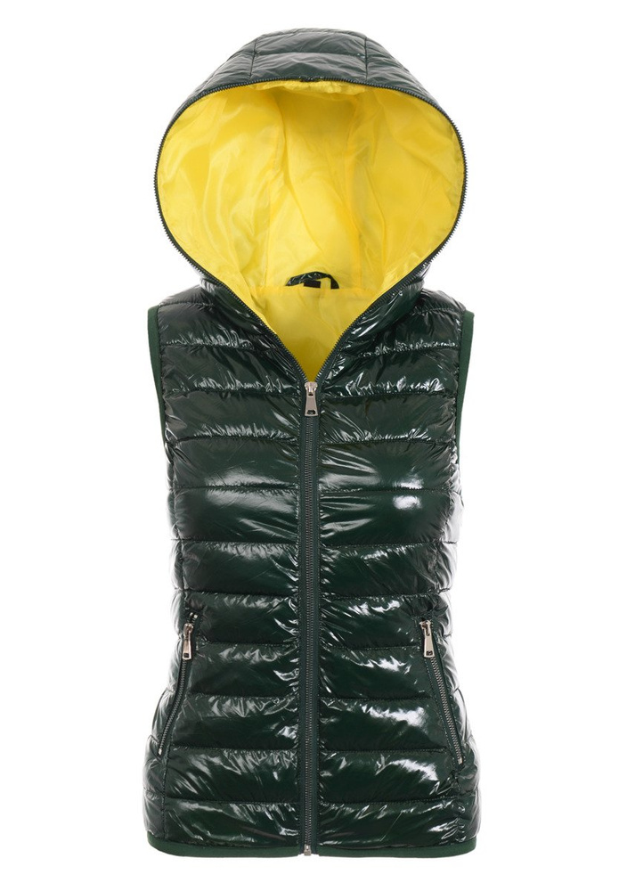 Damska Kamizelka Bezrękawnik Dalia Zielony