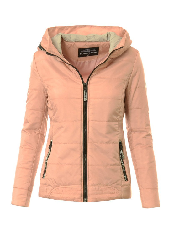 Damska Jesienna Wiosenna Kurtka Blady Róż