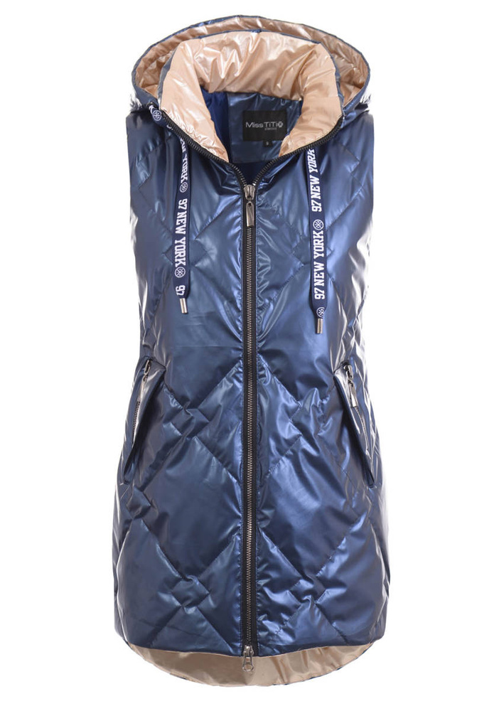 Damska Kamizelka Bezrękawnik Wera Granatowy