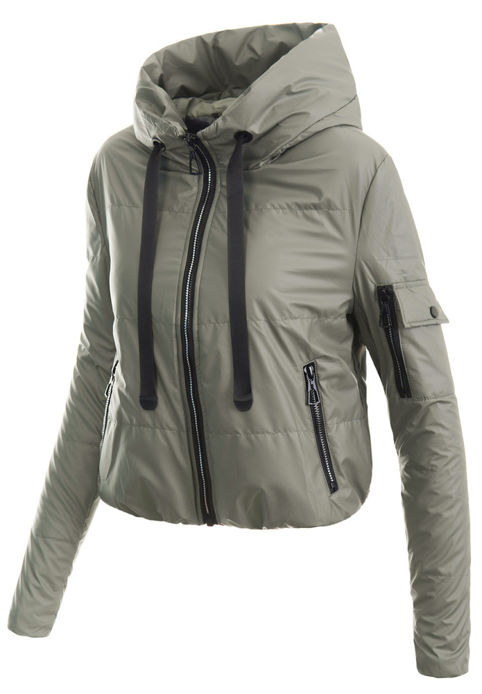 Damska Kurtka Przejściowa Wiosenna Ingrid Zielona