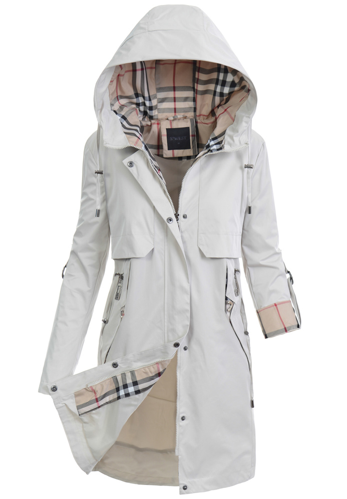 Damska Kurtka Parka Wiosenna Matylda Ecru