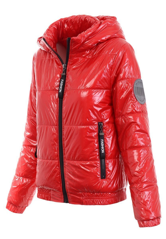 Damska Wiosenno-Jesienna Kurtka Paulina Czerwona