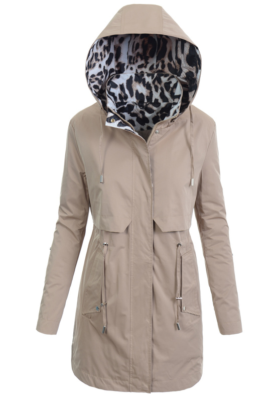 Damska Kurtka Parka Wiosenna Lili Beżowa