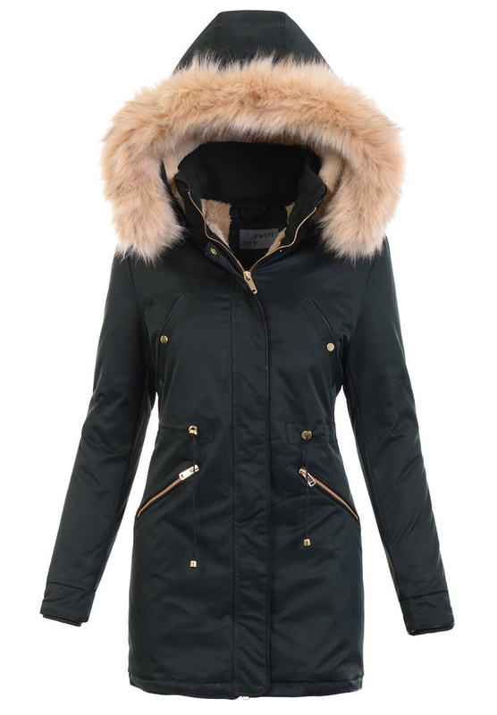 Damska Kurtka Parka Kinga Butelkowa Zieleń