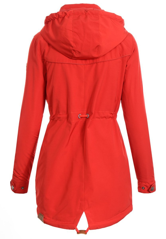 Damska Parka Wiosenna Czerwona
