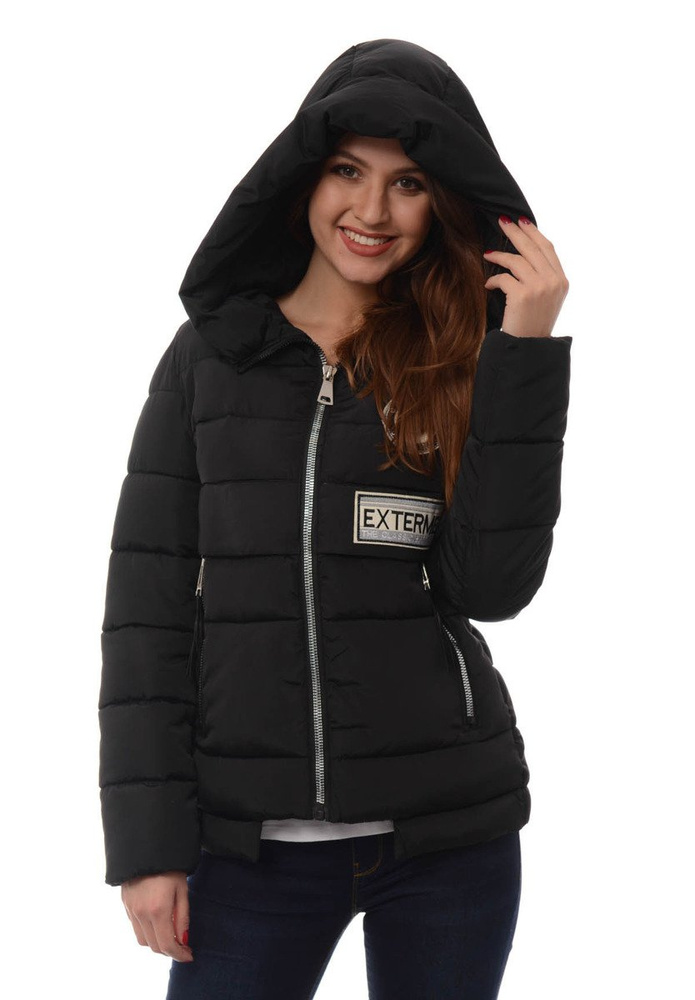 Damska Zimowa Kurtka Ortalionowa Lea Czarna