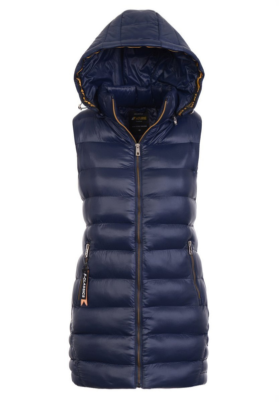 Damska Kamizelka Bezrękawnik Magdalena Granatowy