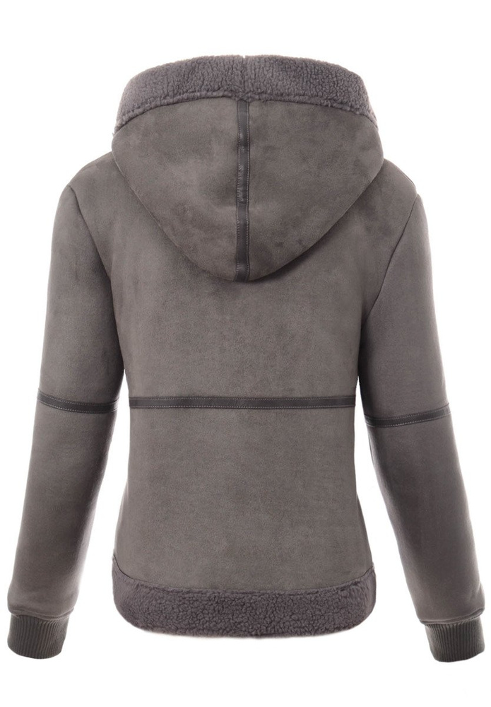 Damska Zimowa Kurtka Kożuszek Miriam Szara